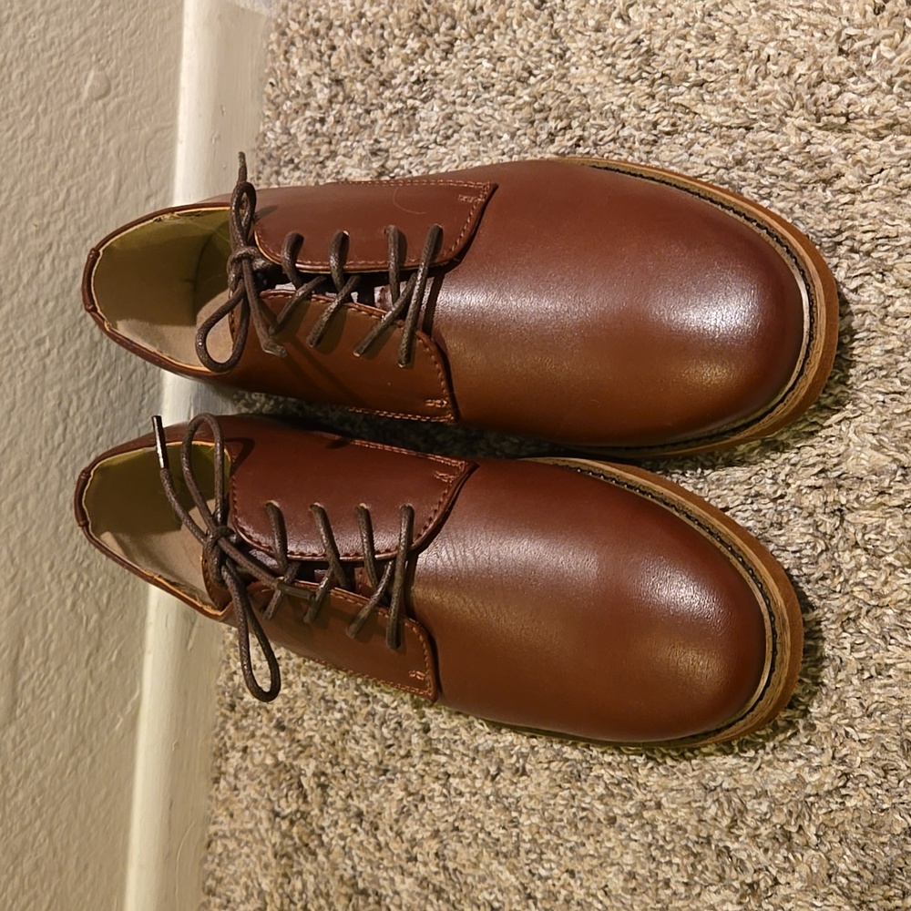 Boys brown Denny lace-up dress shoes